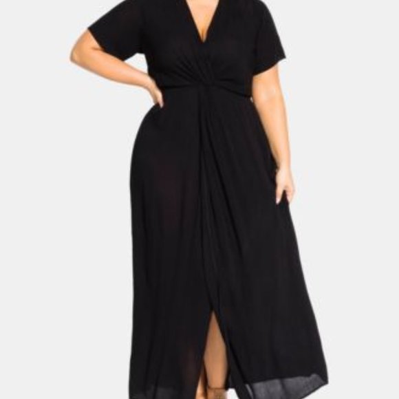 City Chic Dresses & Skirts - NWT City Chic MAXI KNOT FRONT - NAVY BLUE Sz: 14